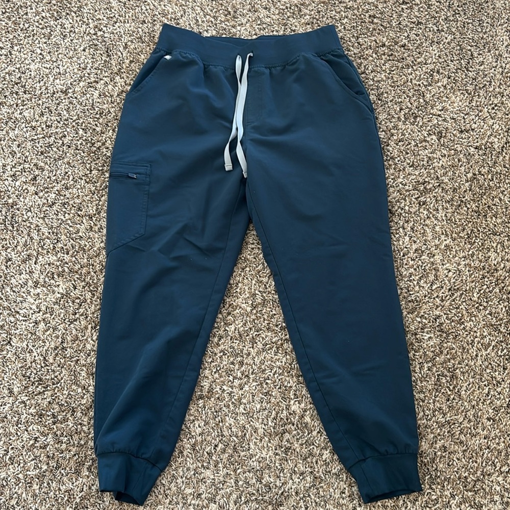 Figs high waisted Zamora scrub pants dark harbour